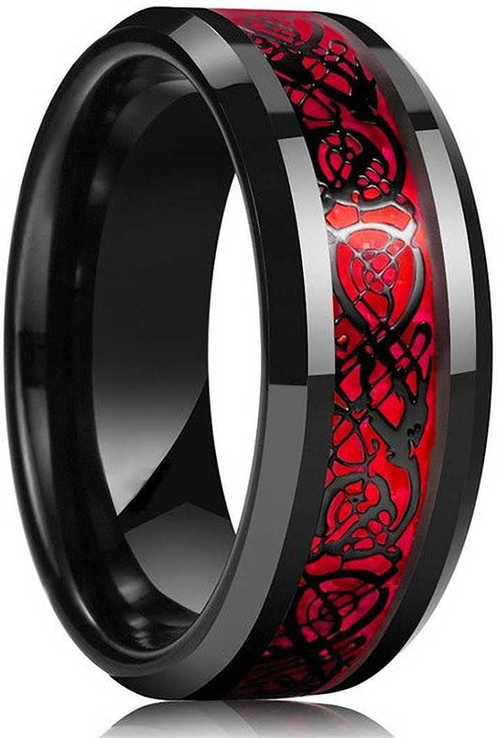 MEENAZ Stainless Steel Stylish dragon celtic proposal Couple band thumb Silver Platinum Black combo Finger Ring for Men Mens gents unisex Boys Boyfriend MEN RINGS-AM060