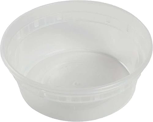 Miniatura 6 de RESTAURANT FEEDER Vasos de plástico transparente, recipiente de plástico translúcido para microondas y tapa, paquete combinado de 8 onzas, 240 tazas