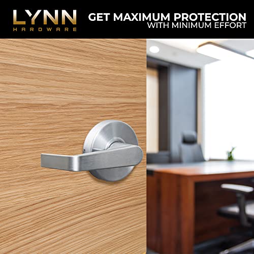 LYNN HARDWARE - Entrance - Commercial Door Lock - Heavy-Duty Designer Handles for Doors - Durable Grade 2 Indoor Locks for Doors - Cylindrical Door Handle Lock - ADA Compliant - Satin Chrome by LYNN HARDWARE - Image 5