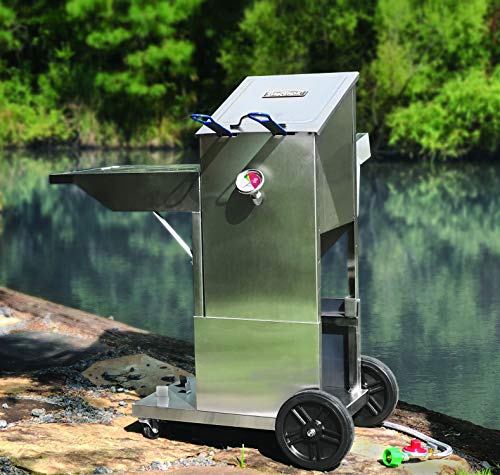 image for Bayou Classic 700-704 - 4-gal Stainless Bayou Fryer with Cart, Silver,
