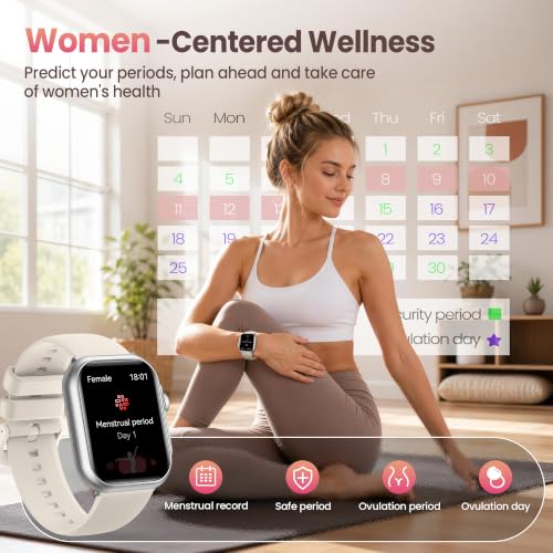 Smart Watch for Women,Fitness Watch Tracker with1000mAh Battery&2 Bands - image 5