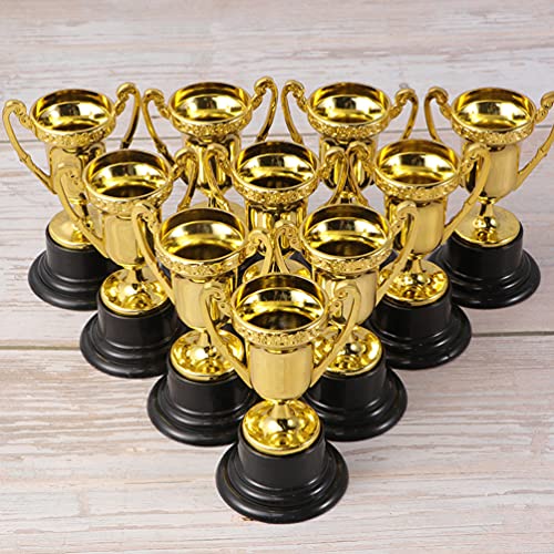 Tofficu 12Pcs Plastic Mini Trophy Cup Winner Award Trophies Trophy Colored Trophy Setting for Party