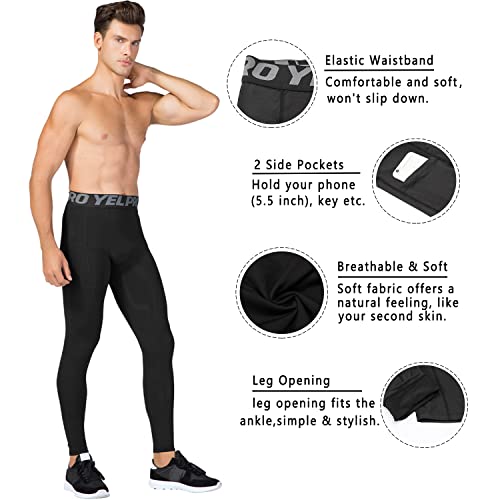 Wragcfm Men's Compression Pants Workout Athletic Gym Leggings With Pockets Sports Yoga Running Baselayer Tights(Wine,Xl) #TOP2