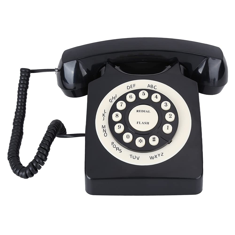 Téléphone à Cadran rétro, téléphone rétro Vintage à l'ancienne de Style européen Ancien téléphone à la Maison téléphone Fixe de Bureau téléphone Fixe Filaire pour Bureau à Domicile hôtel Utilisation