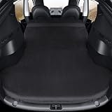 FORFBMUK Auto Matratze Rücksitz, Tragbare Bewegliche Kofferraum Matratze für Tesla Model 3/Y Car Mattress Auto Luftbett für Camping Reisen Outdoor(Color:Schwarz)