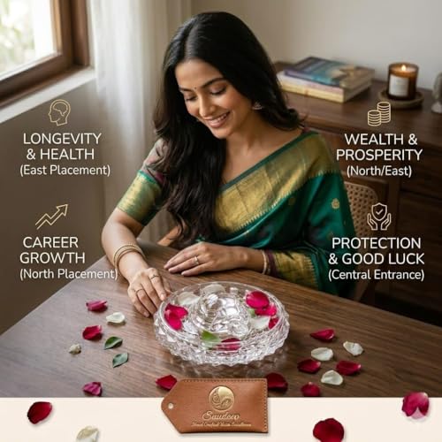 Image of SAUDEEP INDIA Vastu Feng Shui Crystal Turtle Tortoise with Plate for Good Luck, Wealth & Prosperity | Free Couple Rakhi for Bhaiya Bhabhi | Raksha Bandhan Gift & Home Decor Combo