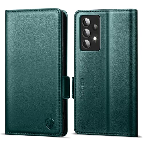 CASBST Handyhülle für Samsung Galaxy A50/A30S Hülle, Premium Leder Schutzhülle Klappbar für Samsung Galaxy A50 Flip Case mit Kartenfach Ständer Magnet Klapphülle für Samsung A50 Hülle (Schwarz)