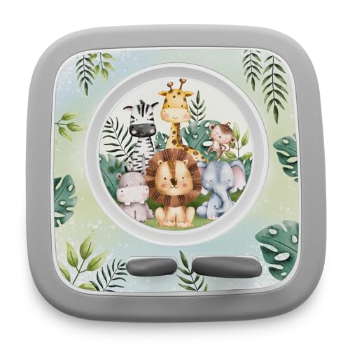 yabaduu Schutzfolie kompatibel mit Toniebox 2 passgenaue Folie mit Motiv Zubehör selbstklebendes Schutzcover mit Design Kratzschutz für Kinder Spielzeug Y015 (54 Dschungel Ohne Wunschname)