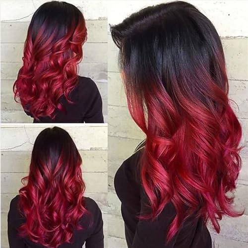 Perruque pour costume de fête finis les cheveux plats avec ce volume rouge ondulé Halloween