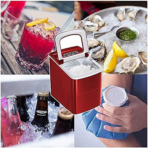 MHGD Eismaschine Vollautomatischer Haushalt Kleiner Milchteeladen 15KG Desktop-runde Eiswürfelmaschine, schnelle… – Bild 7