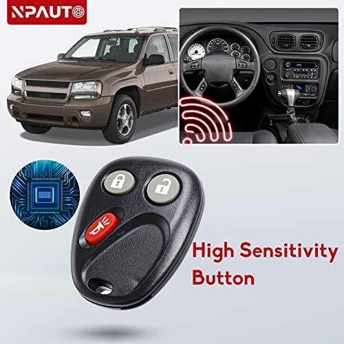 Npauto Key Fob Fits For Chevy Trailblazer Gmc Envoy 2002 2003 2004 2005 2006 2007 2008 2009, Buick Rainier 04-07, Isuzu Ascender 03-07, Oldsmobile Bravada 02-04 Keyless Entry Remote Replace# 15051014 #TOP4