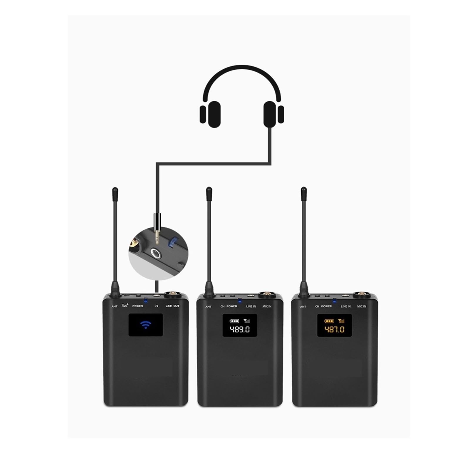 Mikrofon Nagrywanie Przez Telefon Zewnętrzny Bezprzewodowy Wywiad Microfone Lavalier Do Mikrofonu Z Redukcją Szumów Aparatu(Kit 1)