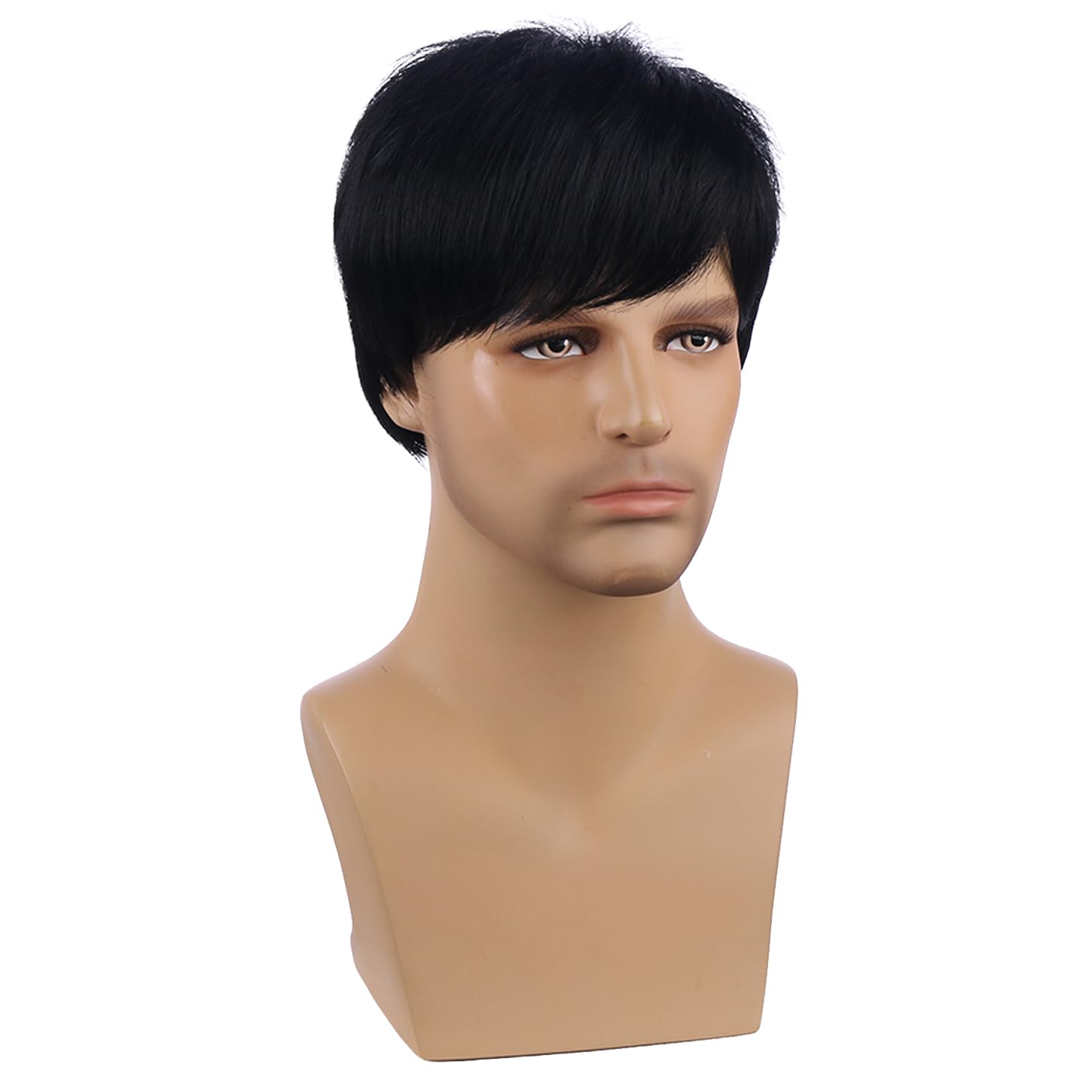 Kids Black Wig Boys Short Black Straight Wig Children Wigs image 3
