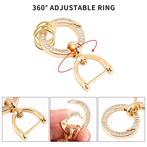 Carfib Key Fob Cover For Cadillac Accessories Ats Cts Ct6 Srx Xts Xt4 Xt5 Escalade 2022 2021 2020 2019 2018 Key Case Holder Car Remote Key Chain Ring Women Tpu Red Gold #TOP4