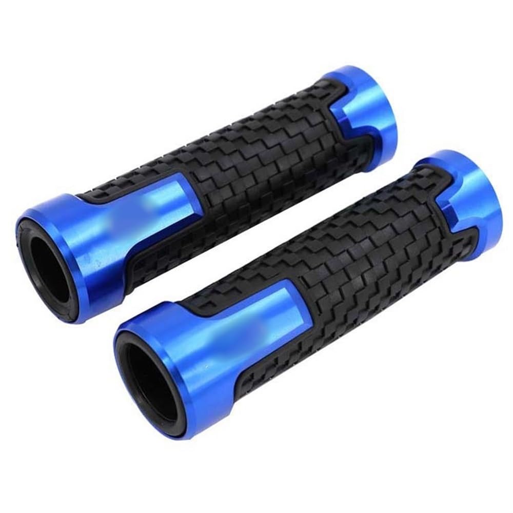 Puños de motocicleta Buell 7/8 para rutas y curvas con terminales azul