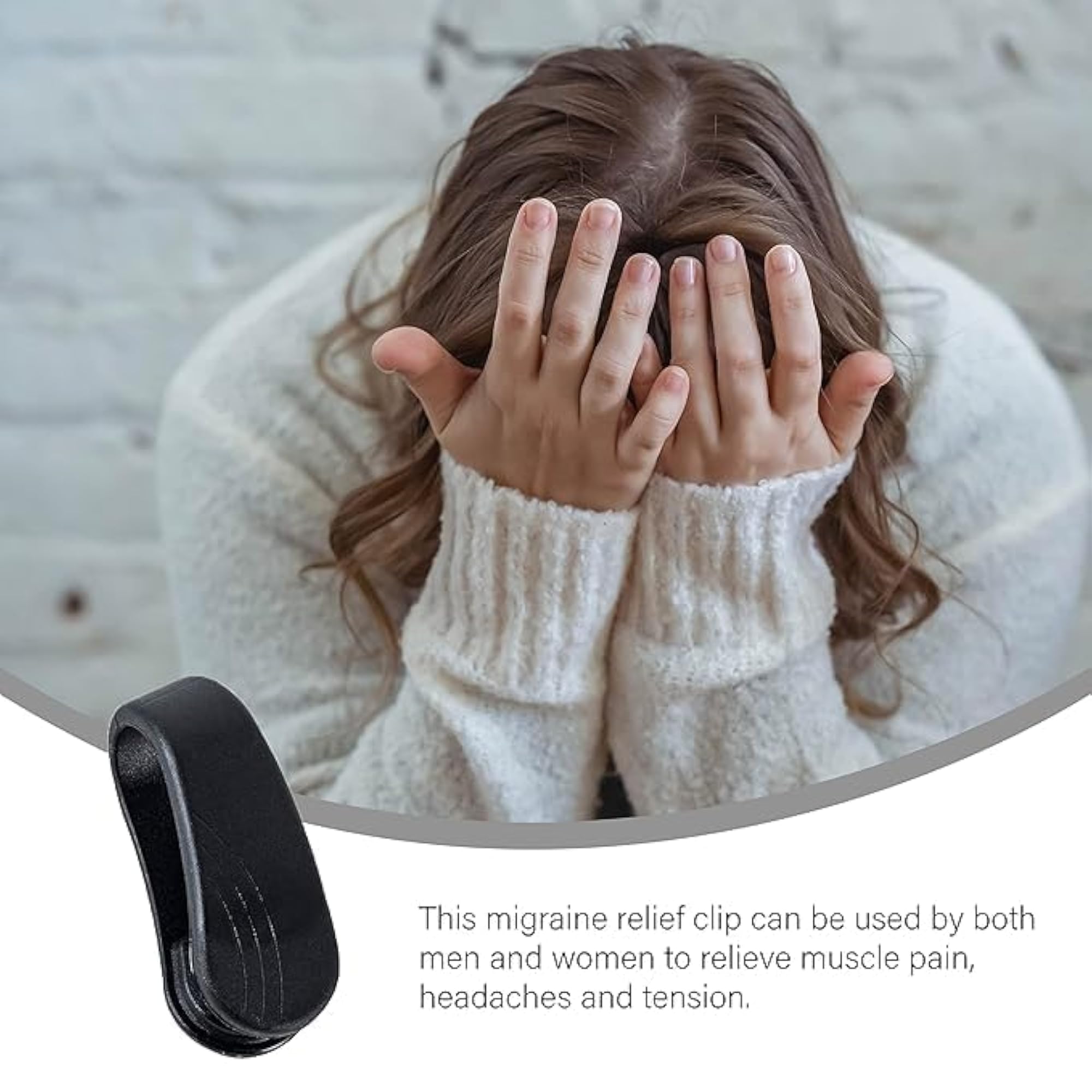 Shiatsu Clips for Migraine Relief, Portable Massage Clips