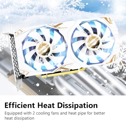 Image of SURALLOW RX 580 8GB Graphics Card, 2048SP,GDDR5,256 Bit Graphics Card for Gaming PC,PCIE 3.0,Twin Freeze Fans Computer Video Card with HDMI /DP /Ports