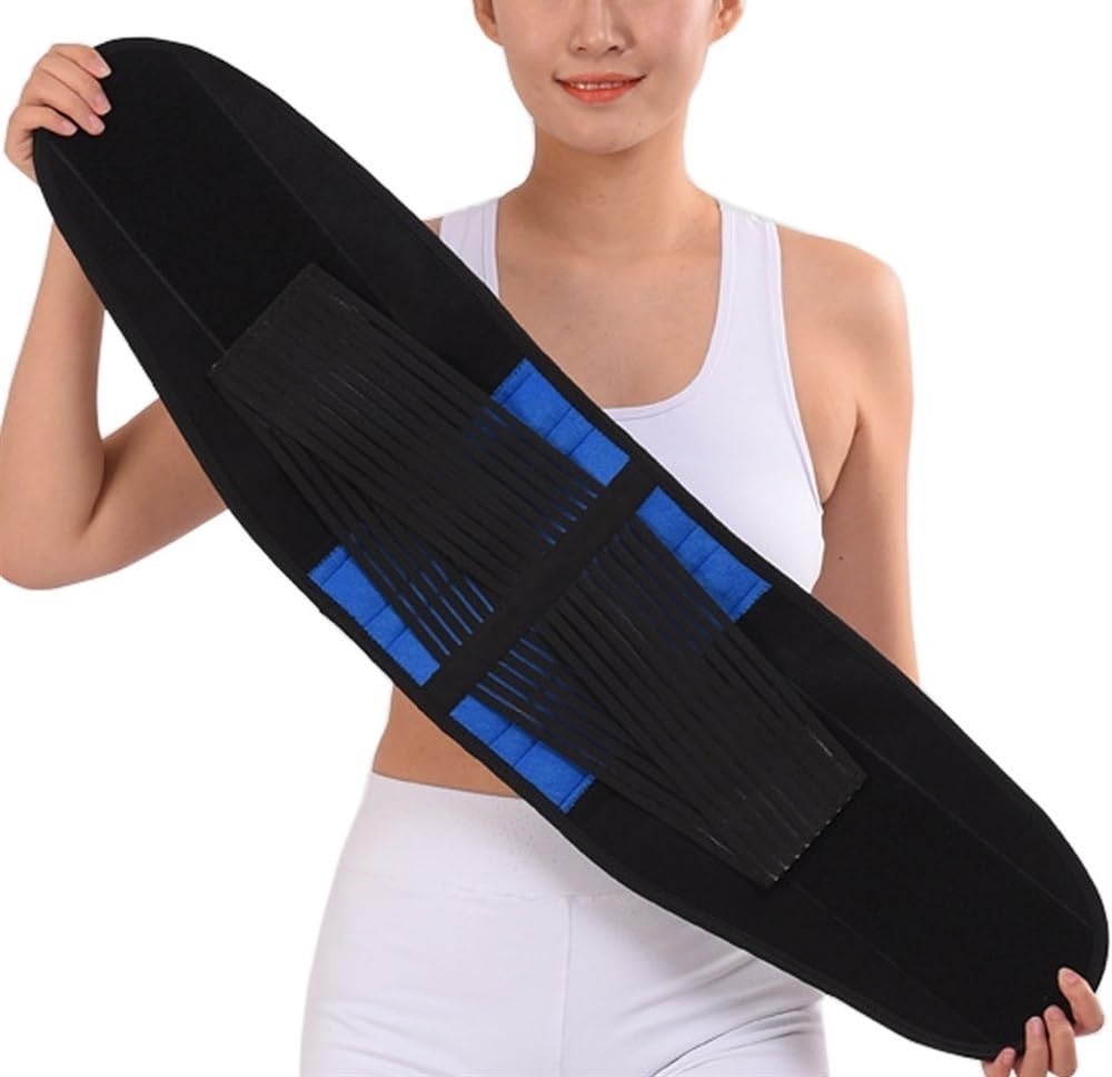 S-6Xl Plus Size Dolny Pas Lędźwiowy Pas Stabilizujący Plecy Dla Mężczyzn I Kobiet Pas Lędźwiowy Pas Wyszczuplający Regulowany Korektor Plastyka Brzucha Sport Fitness Trener Ta-Blue-3X