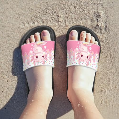 Image of Boy & Girls Slide Sandals Kids Shower Shoes Non Slip Summer Slippers Beach Sandals