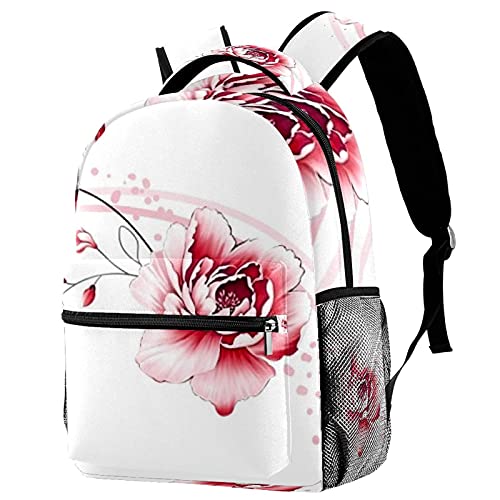 Sac d'école géométrique floral multicolore au design durable