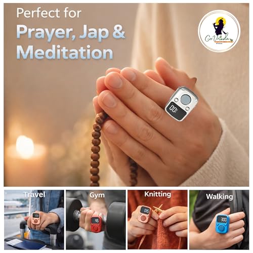 Image of 3203 Digital Finger Mala Jap Counter Ring with LED Display | Rechargeable Tasbih Tally Counter | Digital Counter for Mantra Jap, Zikr, Meditation & Dhikr | Counts Up to 99999