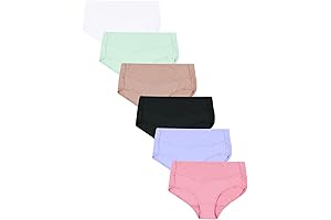 Women's 6-Pack Microfiber Smoothing No-Show Tummy Control Panties
