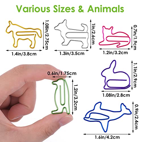 30 Stück Büroklammern Aus Metall, Büroklammern Motiv Tiere Cartoon Bunt Tier Design Neuartige Formen Lesezeichen Für Büro Schule Schreibwaren Dokumente Gifts For Children