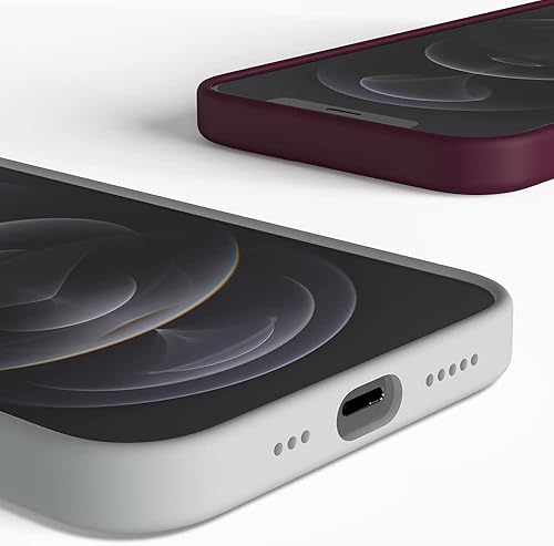 Miniatura 3 de Sinjimoru Funda magnética de silicona para iPhone 13, antipolvo y compatible con Magsafe, funda de silicona para iPhone 13 MagSafe rojo vino