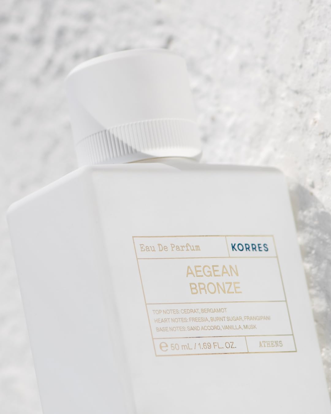 KORRES Aegean Bronze Eau de Parfum - Profumo estivo con bergamotto, ambra calda, vaniglia, zucchero bruciato, 50 ml