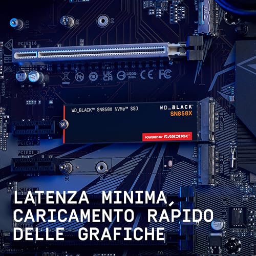 SN850X NVMe SSD 2TB (Fino a 7.300MB/s in lettura, fino a 6.600MB/s in scrittura, M.2 2280, PCIe Gen 4, SSD ad altre Prestazioni per Gaming) POWERED BY SANDISK - Hdd - Immagine 3
