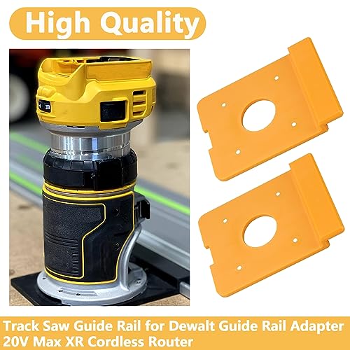 Track Saw Guide Rail for Dewalt Router and Dewalt Guide Rail Adapter 20V Max XR Cordless Router Track Saw Guide Rail(2pack)
