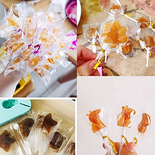 120Pcs Clear OPP Bags, 10 x 15 cm Clear Bags with Twist Ties for Bakery, Popcorn, Cookies, Candies, Dessert, Gift Packing bags - Image 4