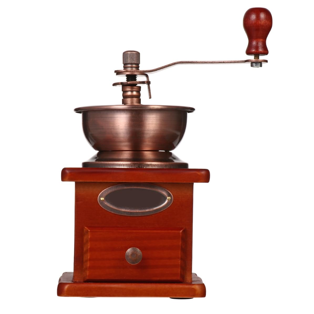 Operitacx Molinillo para Moler Granos de Café Manual Cono Cerámico y Cuerpo de Madera, Máquina Portátil Adecuado como Obsequio de Navidad