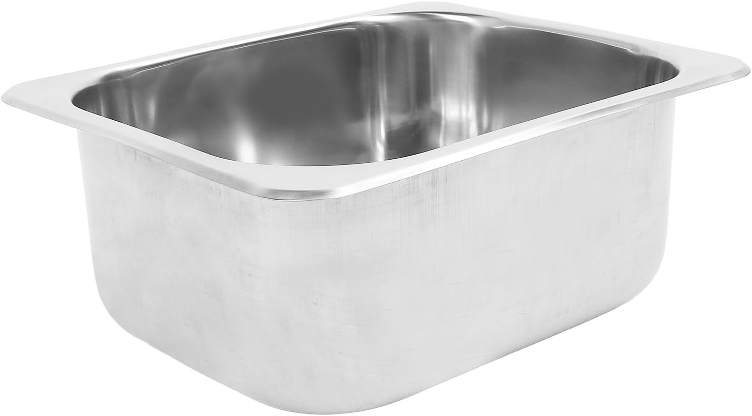 Fabater RV Bathroom Sink, 304 Stainless Steel Large 17L Capacity Drop in Installation Sink, Portable with Mirror Finish and 40mm Drain Hole for RV, Camping, Kitchen, Motorhome,