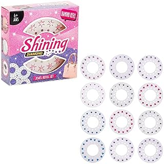 Hair Bedazzler Accessories,180 Hair Gems Refill for Girls,Women,Kids Styling Hair Tool,Hair Braided Refill Hair Jewels Diamond Sticker Bling Bling Gems Refill for Hair,Cloth,Shoes,DIY,Phone Shell