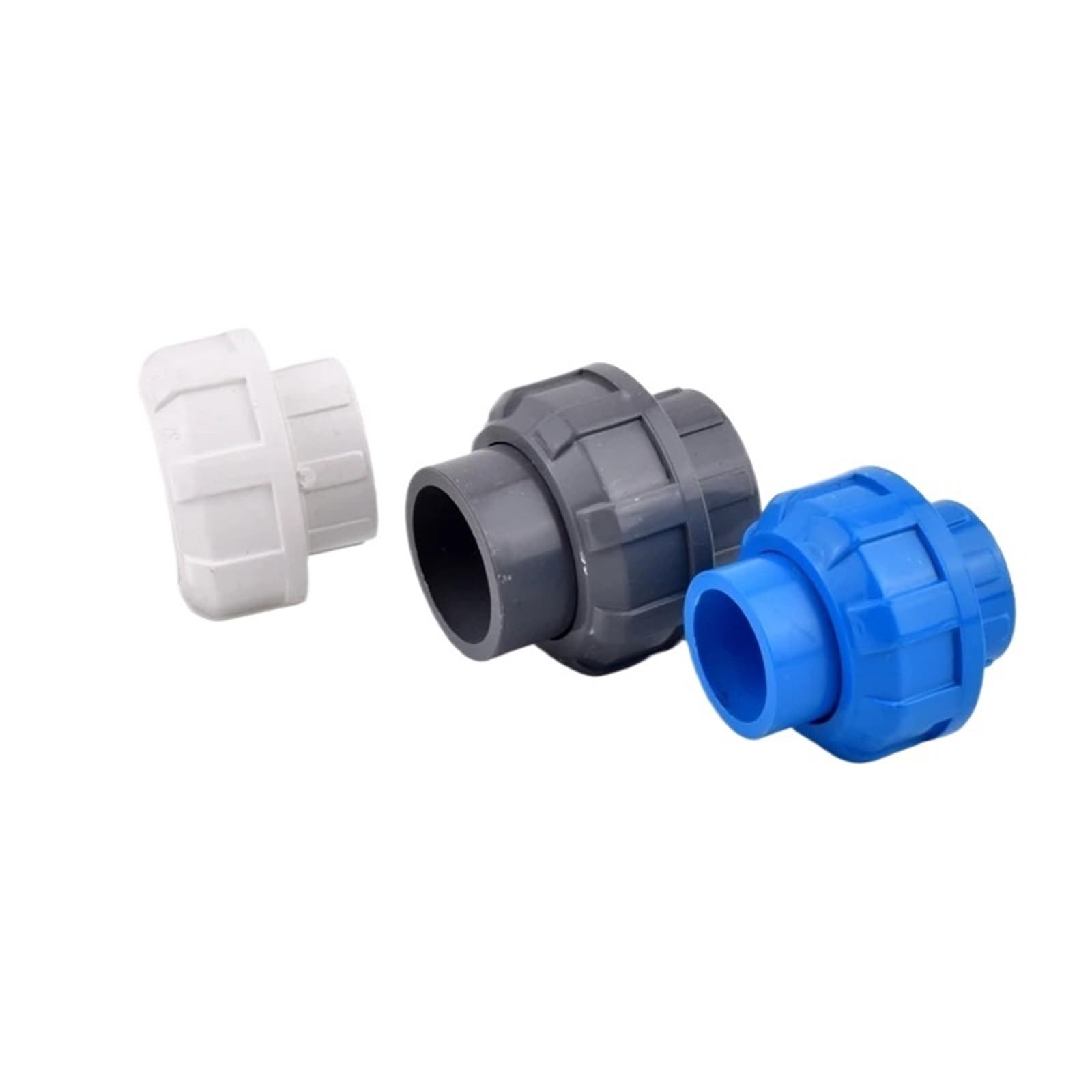 Lubrel White Pipe Fittings,Pvc Union Connector 20-50Mm Id Multicolor Aquarium Garden Irrigation(,I.d 40Mm)