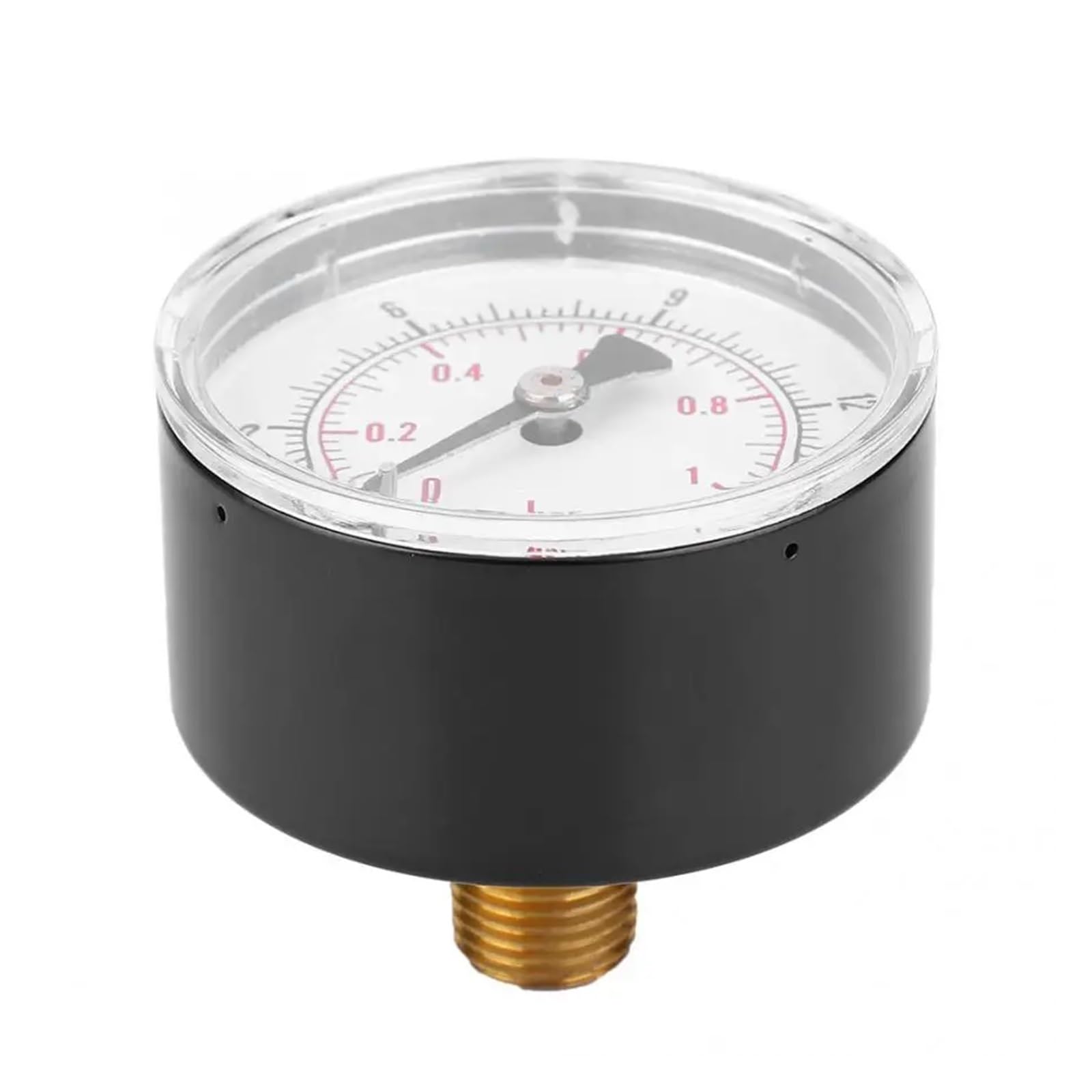 Manómetro de presión， Manómetro Digital de 50 mm con conexión Trasera de 1/4" for Agua, petróleo y Gas, rangos múltiples(0-15psi 0-1bar)