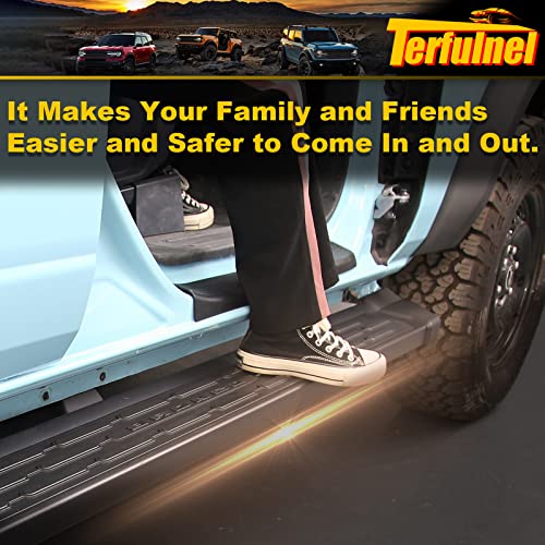 Terfulnel Running Boards For Ford Bronco Accessories 2021 2022 2023 4 Doors, Side Steps Bars Drop With Mounting Brackets Front Rear Door Steps For Bronco Accessories #TOP5