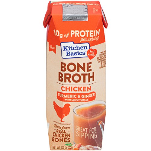 Kitchen Basics Turmeric and Ginger Chicken Bone Broth, 8.