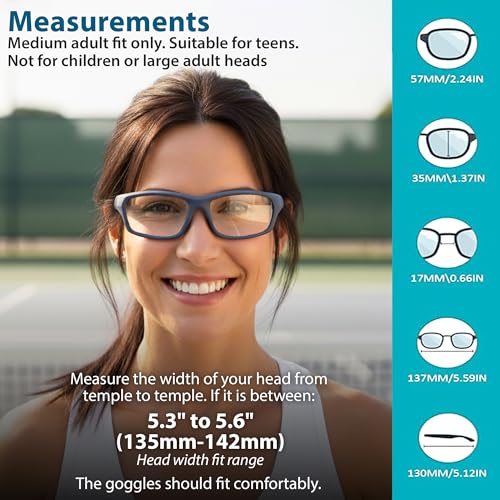 Image of BLUE CUT Sports Protection Goggles, Anti-Fog Lenses Safety Glasses for Basketball, Pickleball and All Outdoor Sports
