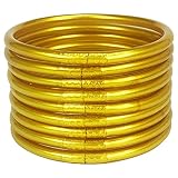 YBMYCM 9PCS Jelly Bangles Bracelets Set for Women Jelly Silicone Open Bracelets for Girls Lady