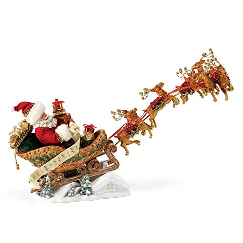 Department 56 Possible Dreams Santa Claus “Dash Away All” Clothtique Christmas Figurine