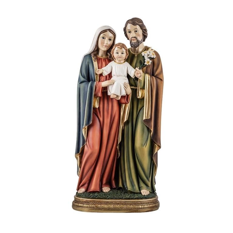 Figurine de la Sainte Famille en résine pour décorer votre crèche de Noël