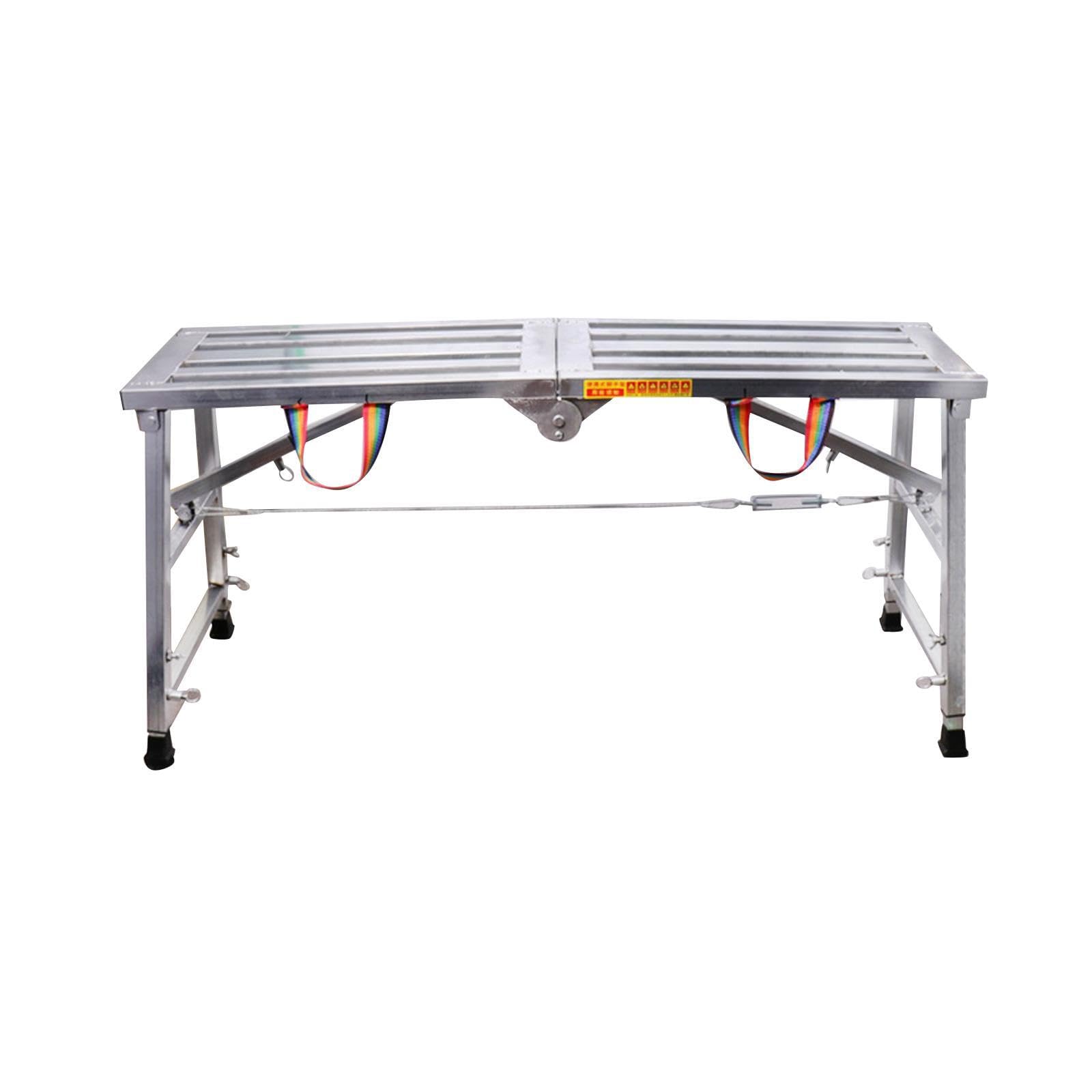 Plataforma de Trabajo Plegable de Acero Resistente con Altura Ajustable para tareas de Pintura y Limpieza. Andamio portátil con Altura Ajustable.