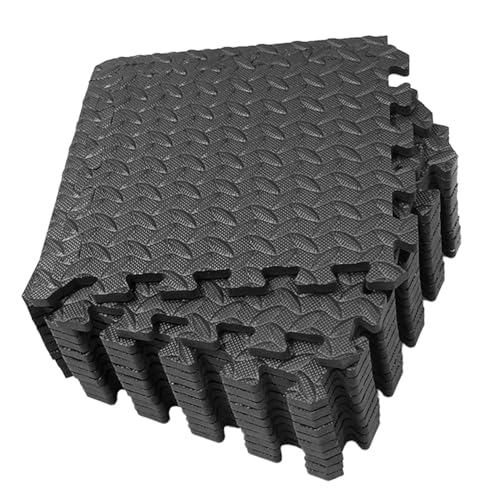 Tapis de sol puzzle en EVA motif feuille amortissant lot de 8 dalles pour le sport à la maison