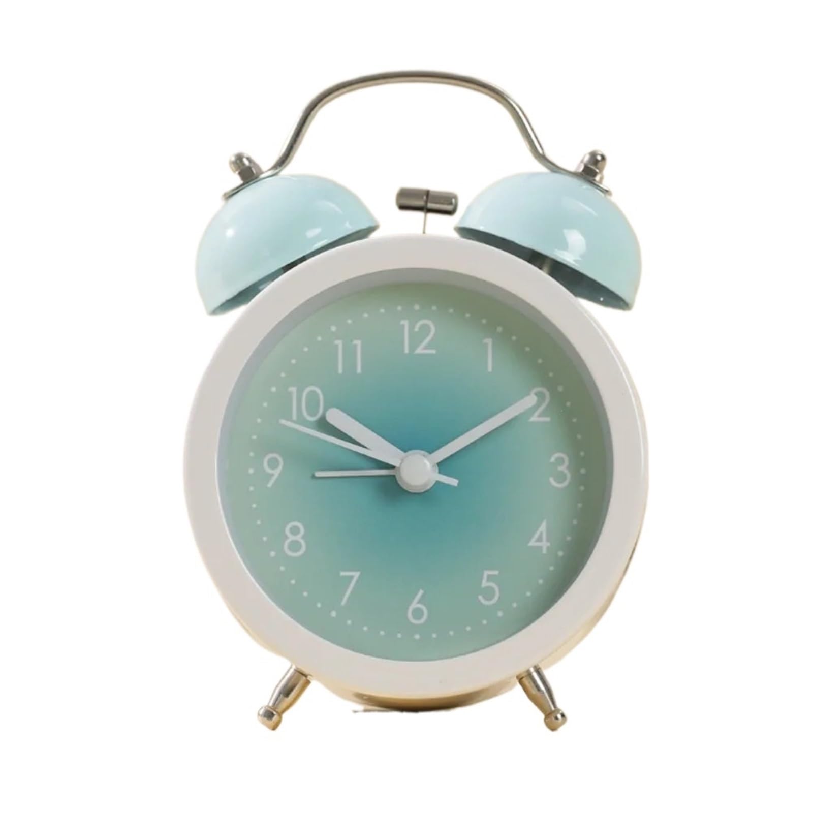 LUYSGBXR Loud Alarm Clock Fashion Metal Twin Bell Alarm Clock Loud Colorful Desk For Bedroom Decor(Green)