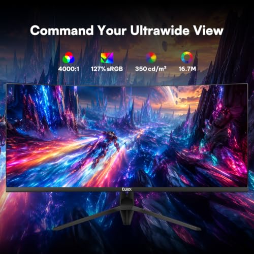 Image of 34 Inch 240Hz Curved Gaming Monitor WQHD 3440x1440, 21:9 Ultrawide Computer Monitor with 1500R, VA Panel, 127% sRGB, HDR10, FreeSync, HDMI, DisplayPort, VESA, for Gaming, Business