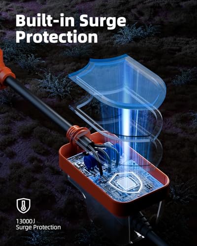 FOCSPROD RV Surge Protector 30 Amp, 13000J Surge Protection RV Circuit Analyzer Protect RV Electrical System with Waterproof Cover, RV Plug Electrical Adapter for Camping, Travel Trailers