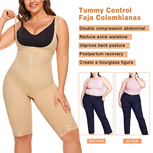Eesim Women Full Body Shaper Tummy Control Fajas Colombianas Shapewear Plus Size Butt Lifter Thigh Slimmer Bodysuit #TOP3