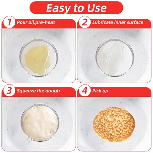 JIEYAO 20 Pack 4 Inch English Muffin Rings, Stainless Steel Cookie Crumpet Ring with Silicone Oil Brush Double Rolled Tart Rings Nonstick Mold for Baking Eggs Pancakes Pastry